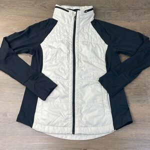 PRANA Women's Black White Momentum Performance Jacket, size Medium